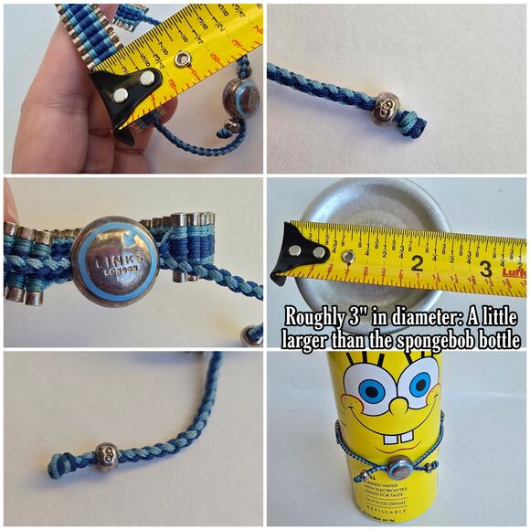 Links London Friendship Bracelet Sterling Silver Blue Adjustable Enamel Arrow - Picture 7 of 7